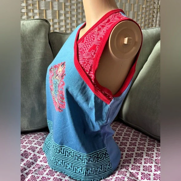 Vintage & Rare ITSUS Shoulder Crossover Tank - Women’s Size L - Picture 3 of 9